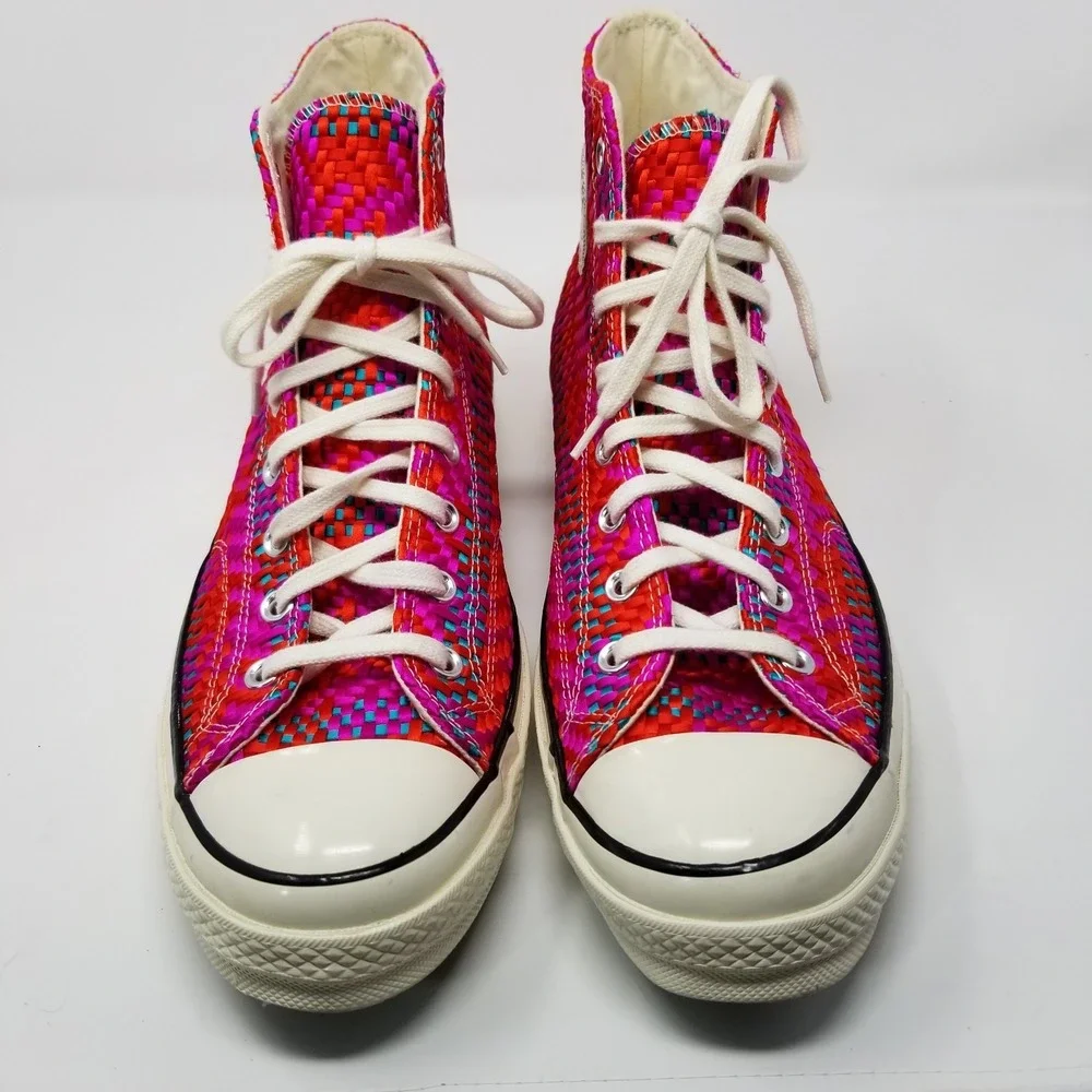 Converse Chuck 70 High Top Culture Weave Cherry Red/Pink Pop Size 13 167990c - Picture 4 of 16